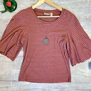 Willow Root striped knit top size small
